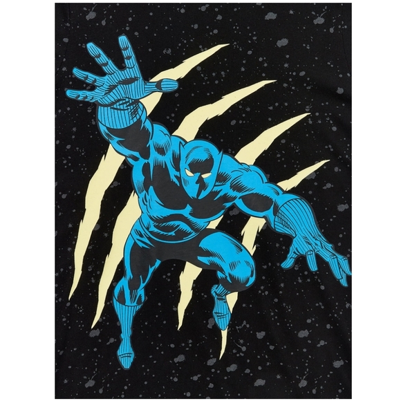 NWT Boys Black Panther Hooded Top and Shorts 2 piece set - Picture 4 of 5